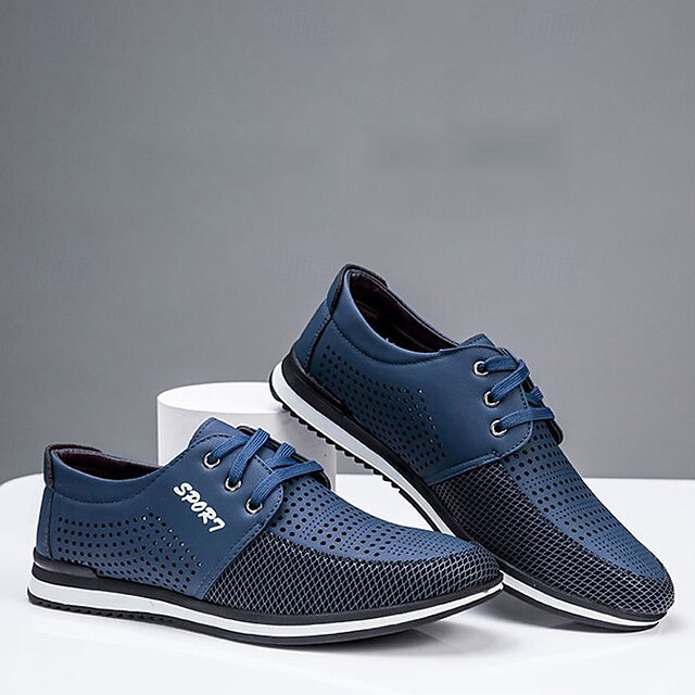 Breathable - with Navy Mesh Shoes Blue Upper Men's Sports
