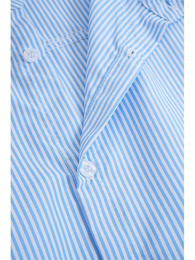 Wear Casual Shirt Beach Summer Up Men's Button