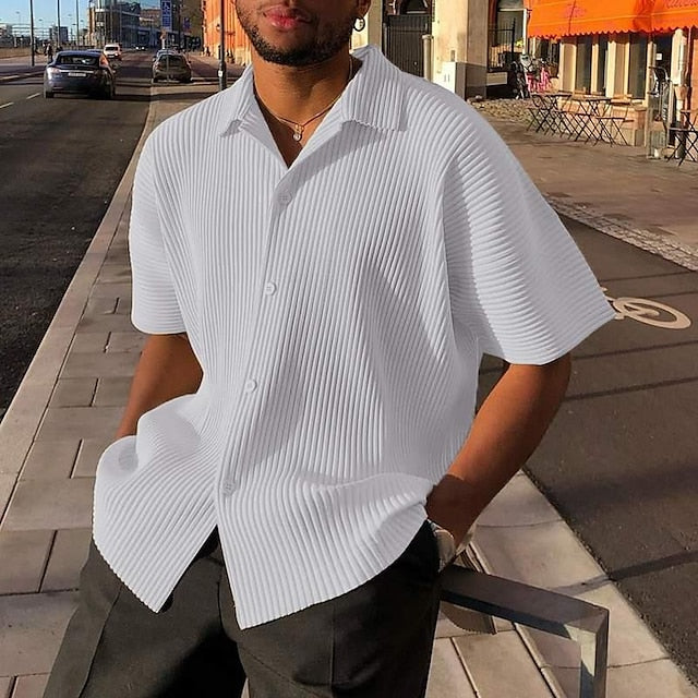 Beach Summer Popover Shirt Men's Casual