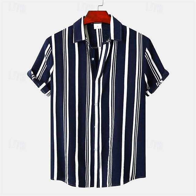 Men's Casual Beach Up Button Summer Shirt