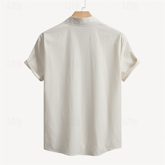 Button Casual Men's Summer Shirt Up