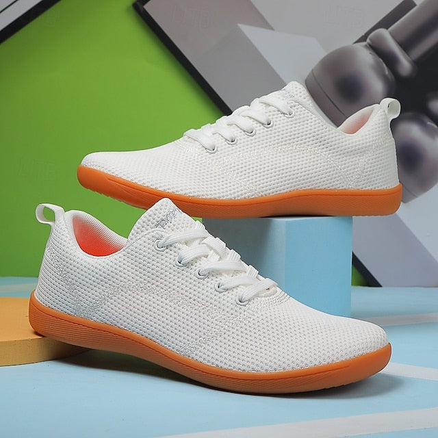 Sneakers Orange Bright Sole Men's – with Knit White
