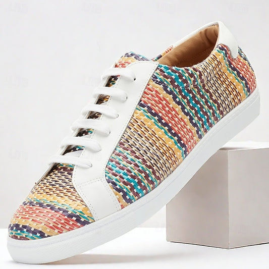 – Multicolor Sneakers Men's Nylon Trendy Woven Knit