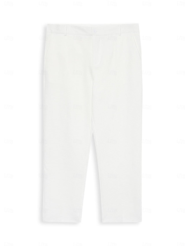 Slacks Pants Trousers Pants Dress Pants Men's Suit Waffle
