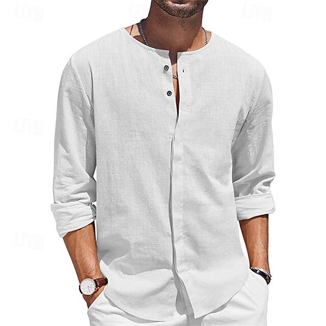 Shirt Button Up Beach Men's Casual Summer