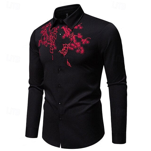 Beach Summer Shirt Men's Casual Up Button