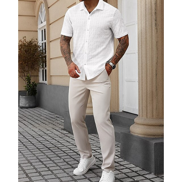Men's Beach Up Summer Casual Button Shirt